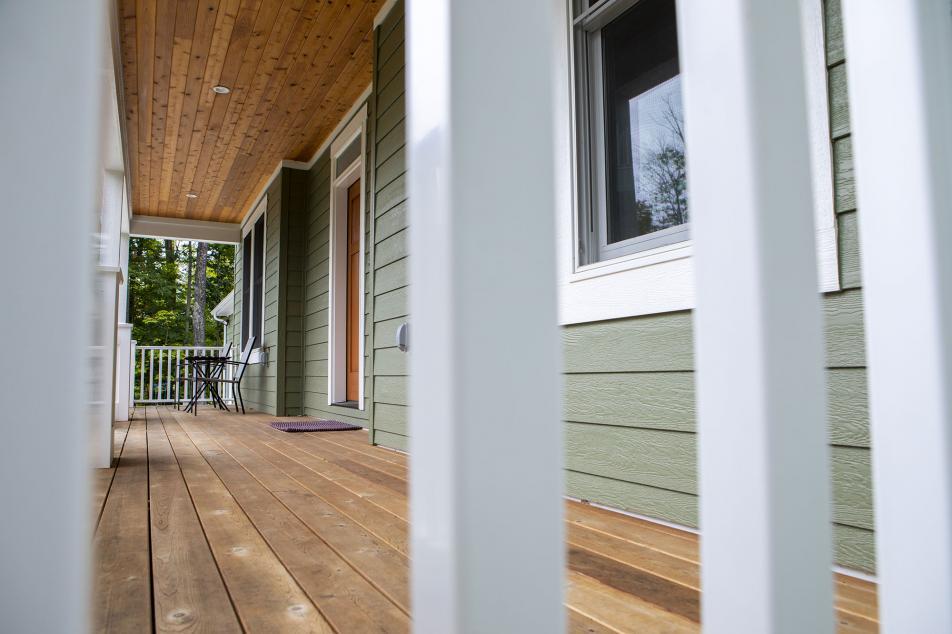 Front porch decking and siding supplied by McGann Building Supply