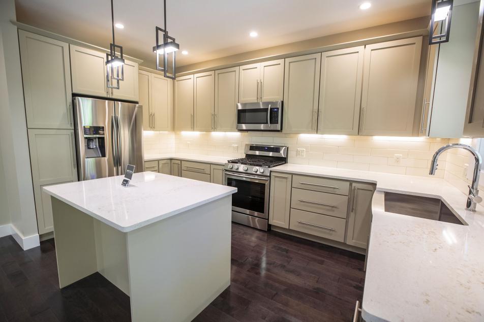 Finished kitchen cabinets supplied by McGann Building Supply