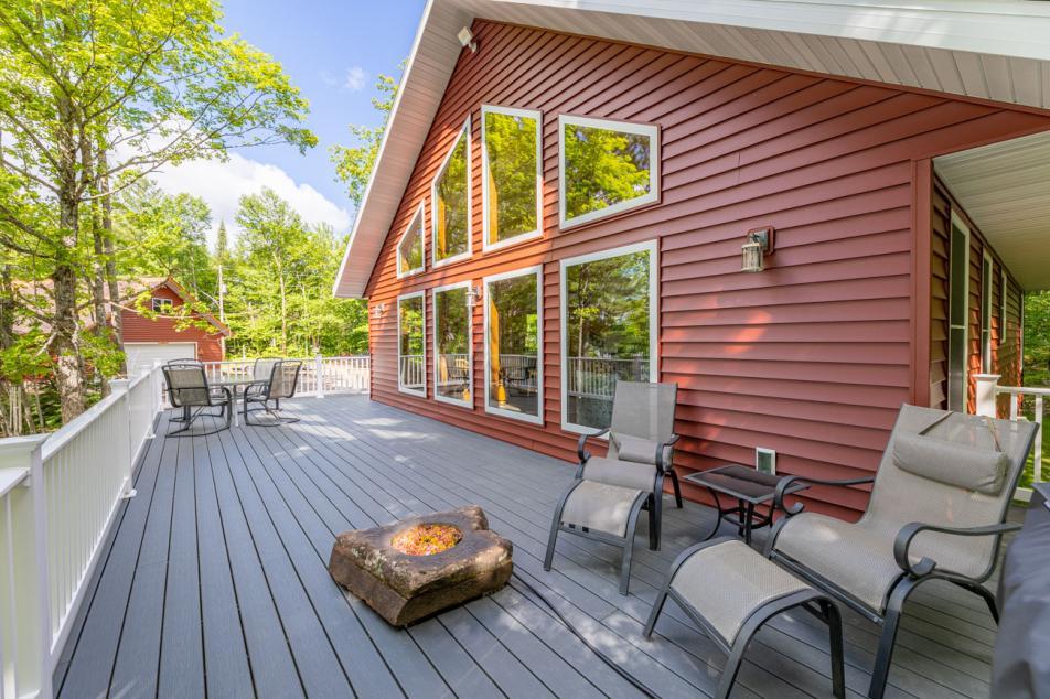 Patio view of McGann supplied home exterior 